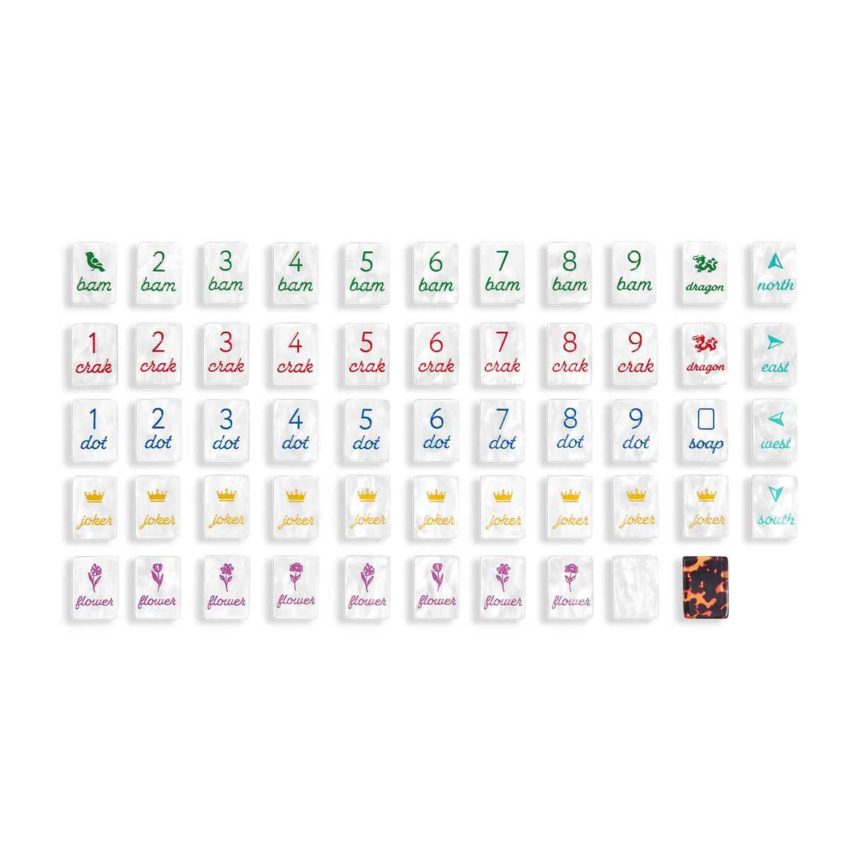 Case-Mate Tortoiseshell American Mahjong Tile Set (Ships 11/16-11/20)