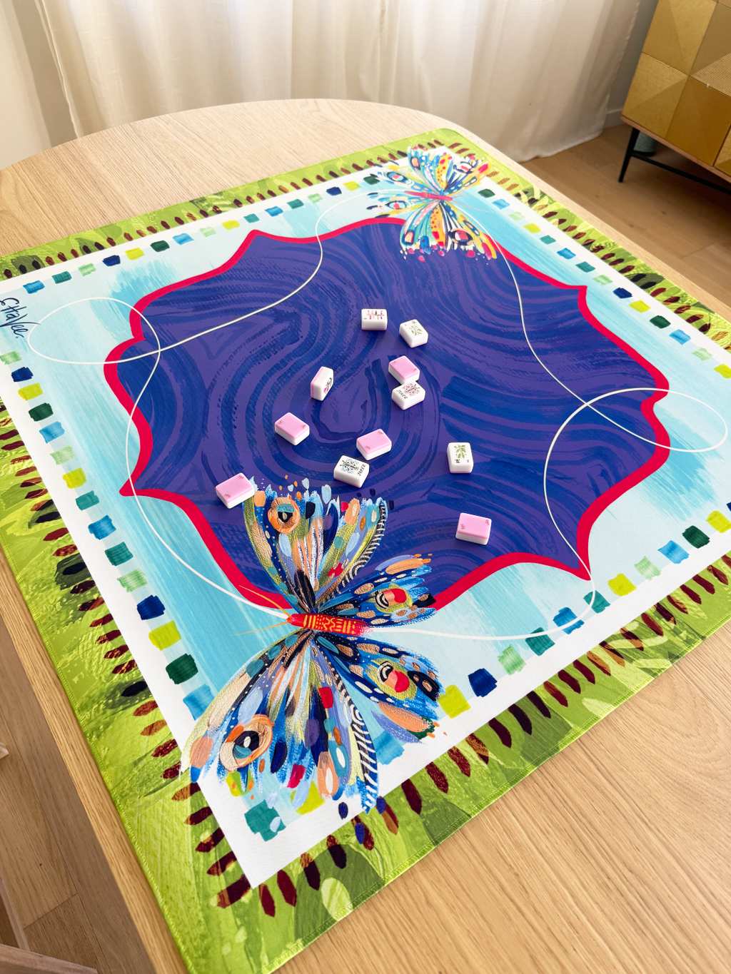 LIMITED EDITION EttaVee "Butterfly" Double-Sided Butterfly Mahjong Mat PREORDER