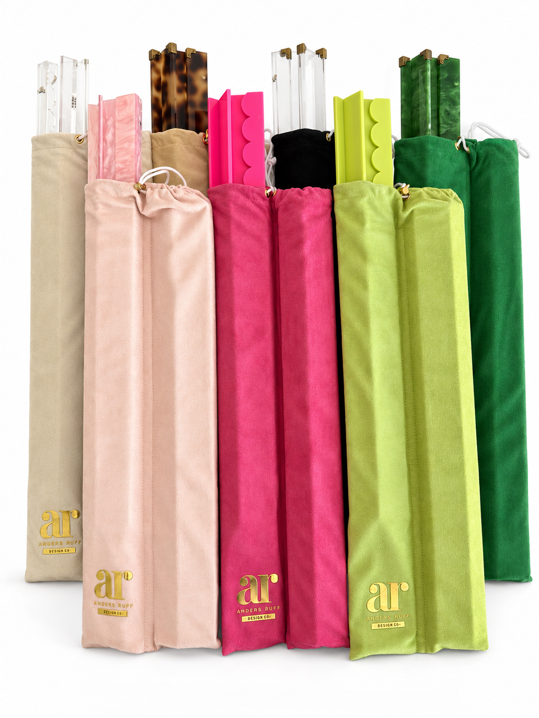 Anders Ruff Design Co. Jade Acrylic Mahjong Rack Set — Straight PushersPreorder Ships Dec 10