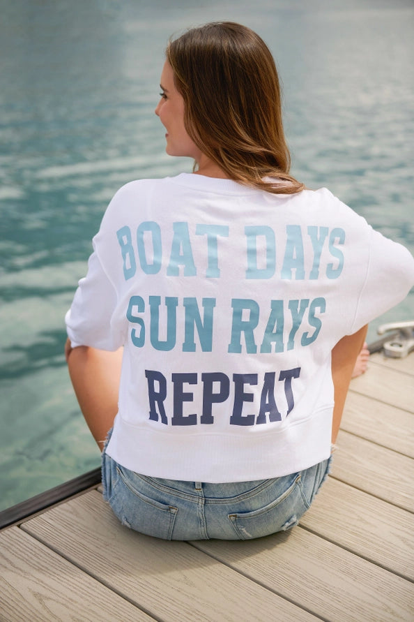 Shiraleah - "Boat Days, Sunrays, Repeat" Relaxed Sweatshirt