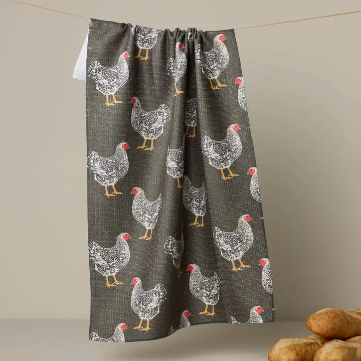 Geometry Hen House Tea Towel