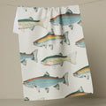 Geometry Hooked On Fishing Tea Towel