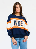 Mary Square Millie Sweatshirt | Auburn Stripe