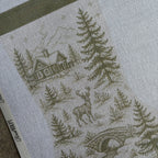 Green Toile Christmas Stocking 13 Mesh Needlepoint
