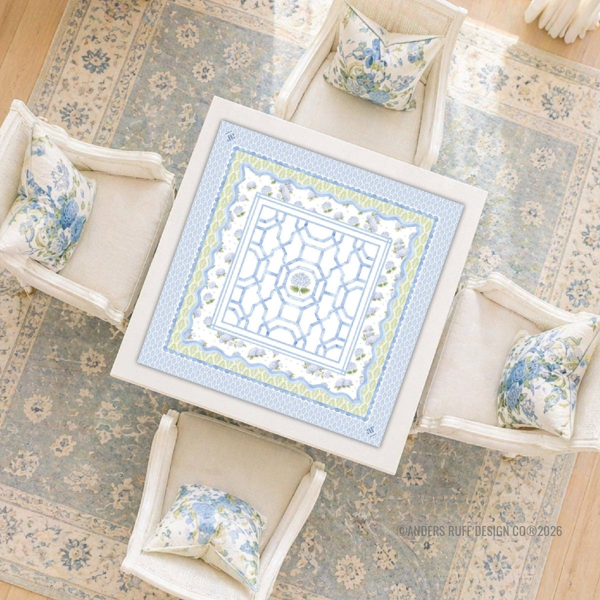 House of Hydrangea Mahjong Mat Preorder Ships Nov 23-26