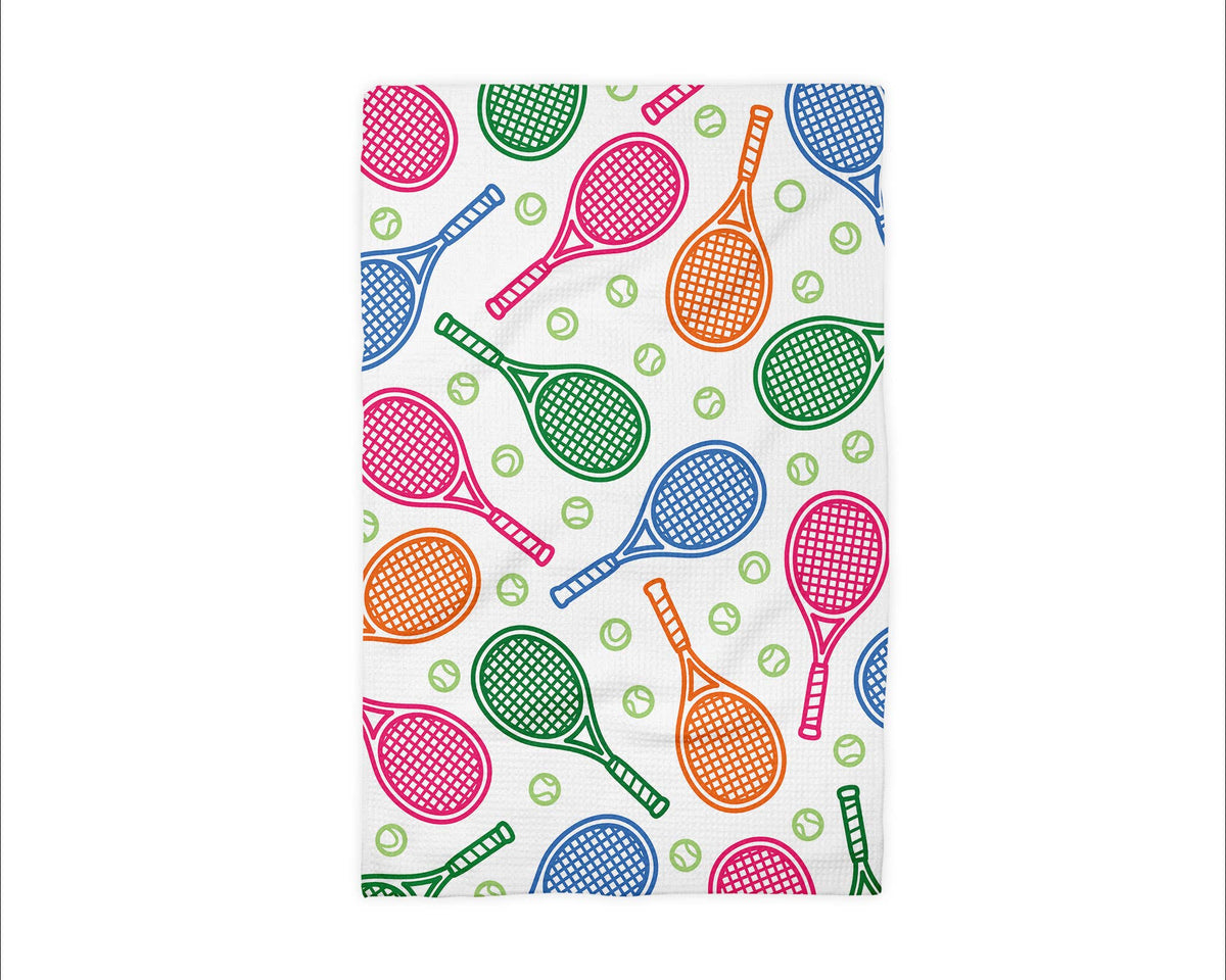 Tennis Racket Fitness Preppy Kitchen Towel Waffle Gift Team