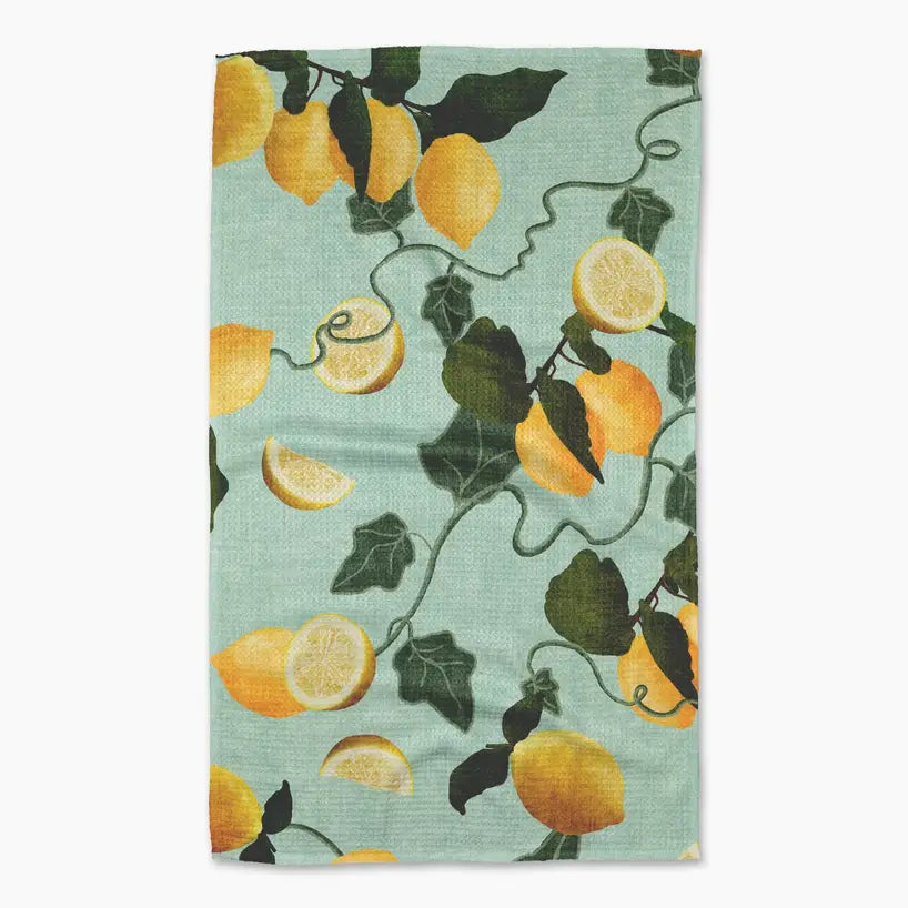 Geometry Amalfi Lemons Tea Towel