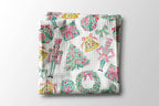 Nutcracker Pink Chinoiserie Christmas Kitchen Towel Waffle