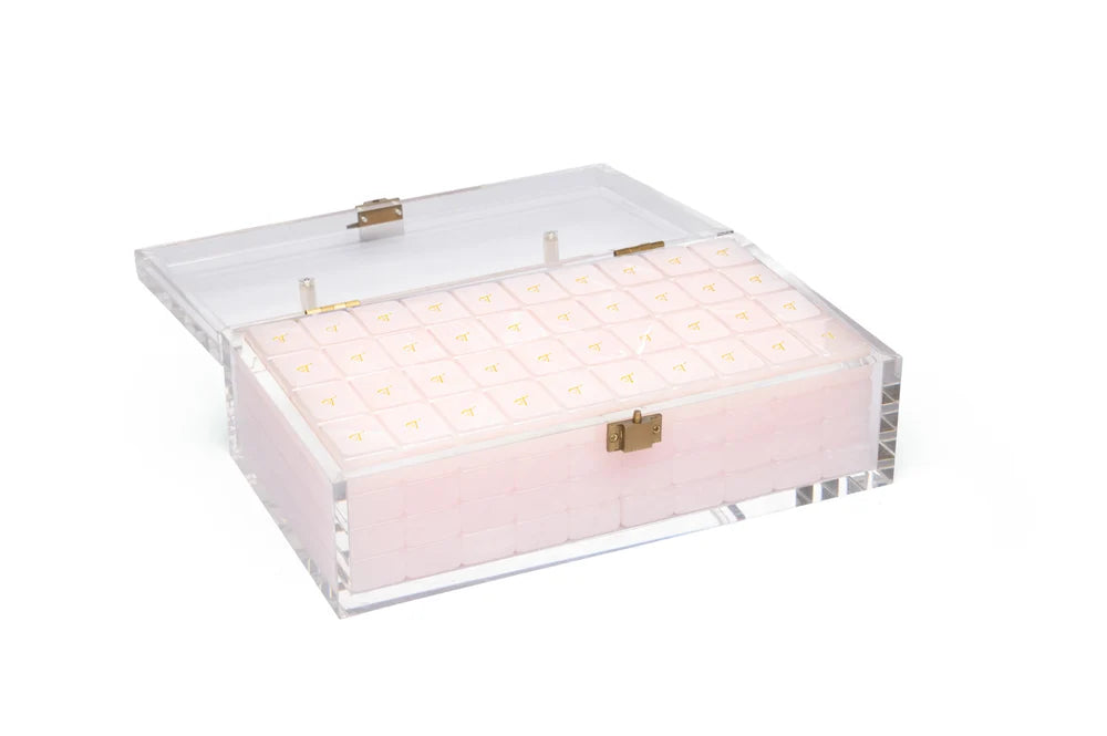 Tala- Royal Palm - Mahjong Tile Display Case - Brass & Raffia PREORDER SHIPS Oct 2026