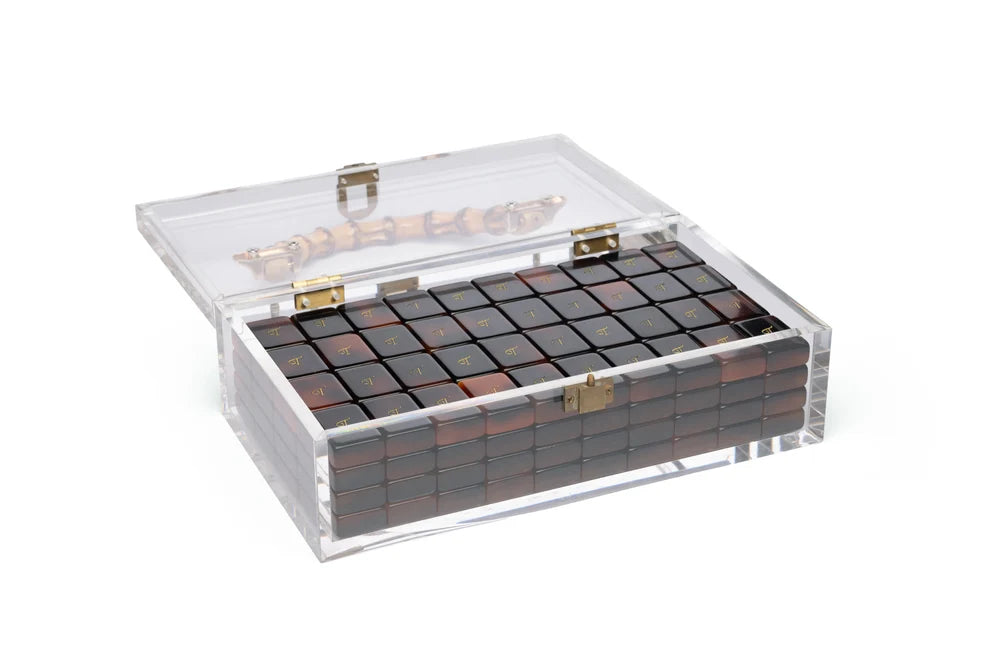 Tala- White Lotus - Mahjong Tile Display Case Bamboo PREORDER SHIPS OCT 2026