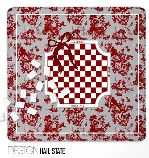 Hail State 31.5" Mahjong Mat College Football with mat bag Premium 3mm Neoprene