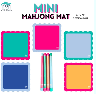 My Fair Mahjong MINI MAHJONG MAT | Color Wave | 21" x 21"