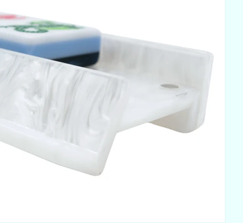 My Fair Mahjong - Premium Acrylic | 4 Racks + 4 Pushers - Pearl White