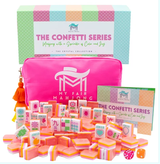 My Fair Mahjong CRYSTAL CONFETTI | Sorbet Pink | Mahjong with a Sprinkle of Color and Joy