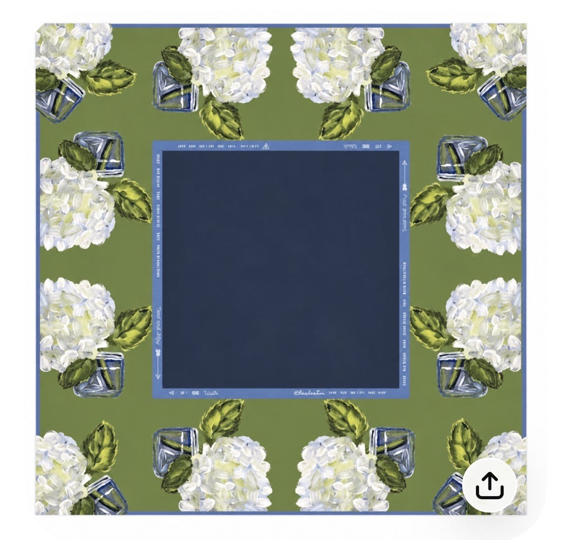 EPFaughn Design White/Green Mahjong Mat