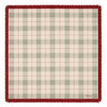 Tala- The Carlyle Mahjong Mat - Holiday Plaid with Red Fringe