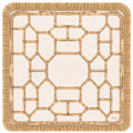 Tala- The Veranda Mahjong Mat- Bamboo Neutral with Rattan Fringe