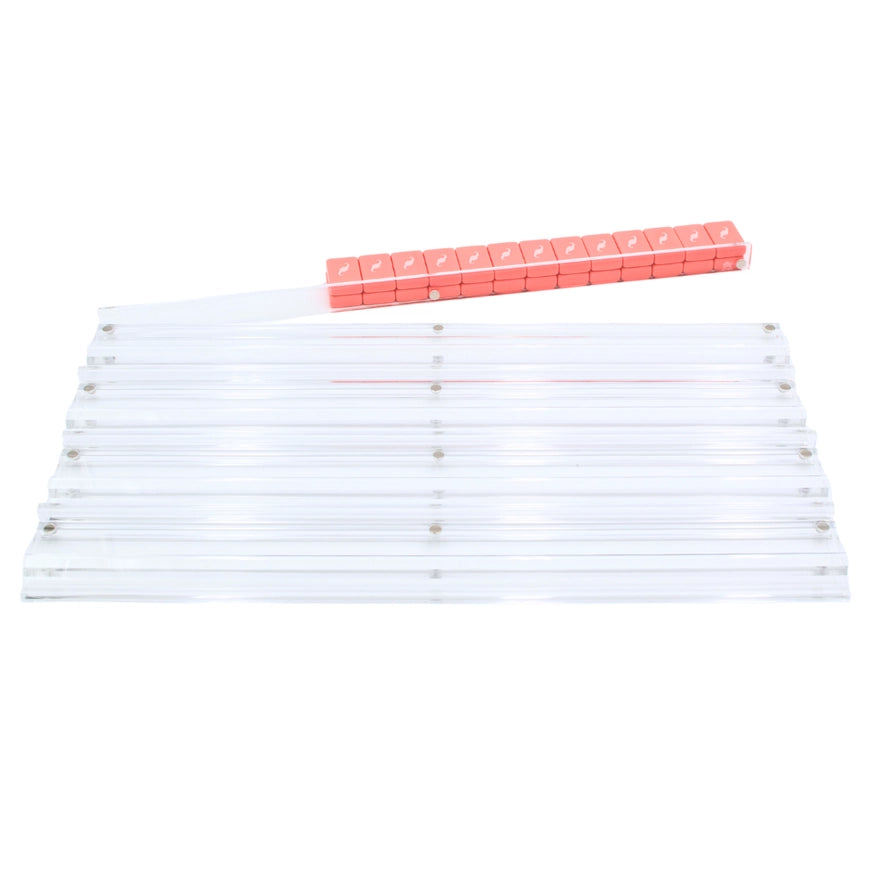 My Fair Mahjong - Premium Acrylic | 4 Racks + 4 Pushers - Clear