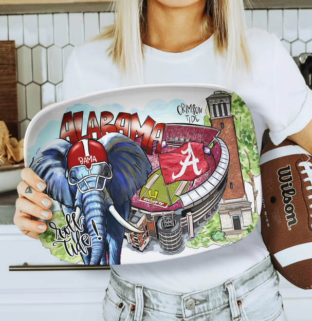 Alabama Football Serving Platters
