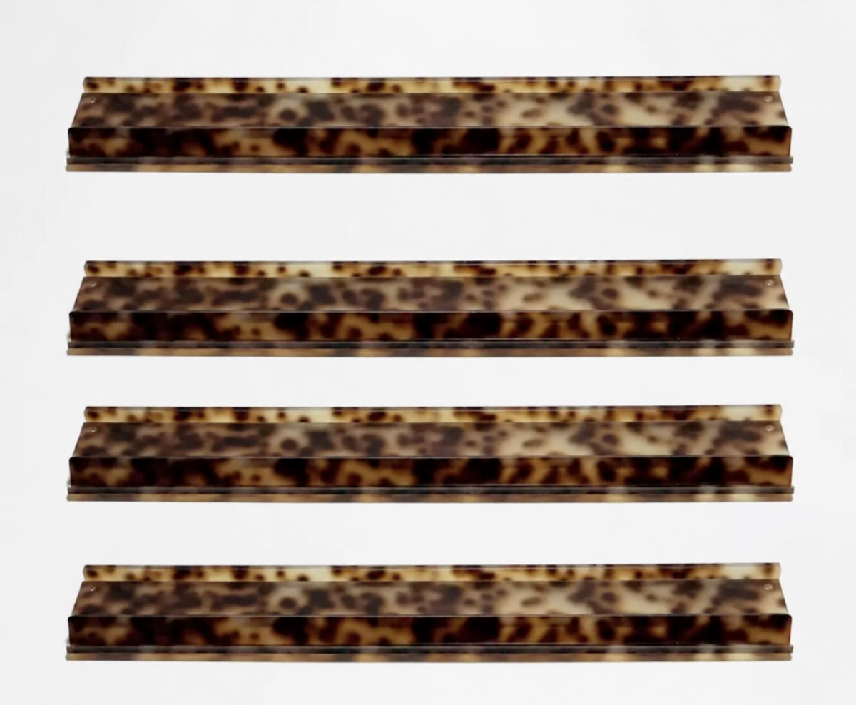 20" Blonde Tortoiseshell Acrylic Racks - Set of 4 PreOrder for late Oct 2026