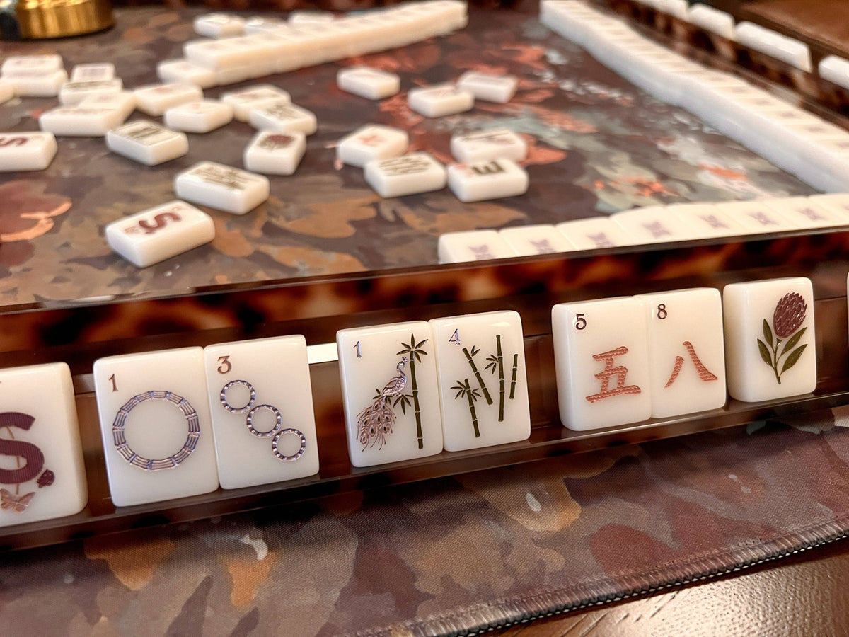 Anders Ruff Design Co. Brownstone Bloom Mahjong Tile Set Preoder Ships Dec 21-25