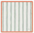 Tala - Cabana Mahjong Mat - Sage & Ivory with Cantaloupe Fringe