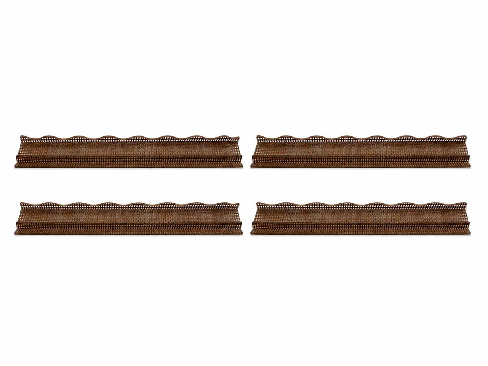Tala- Shoreline Mahjong Rack & Wavy Pusher - Chocolate Woven Rattan PREORDER SHIPS Oct 2026