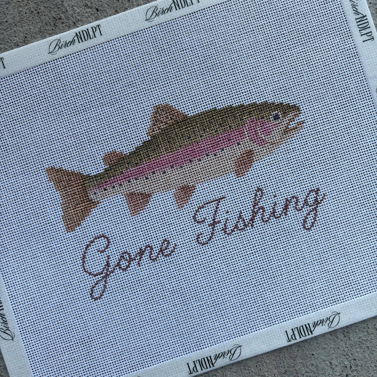 Gone Fishing Trout Fish 18 Mesh