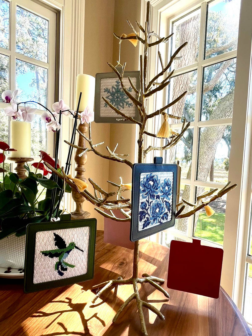 Vegan Leather 4x4 Ornaments