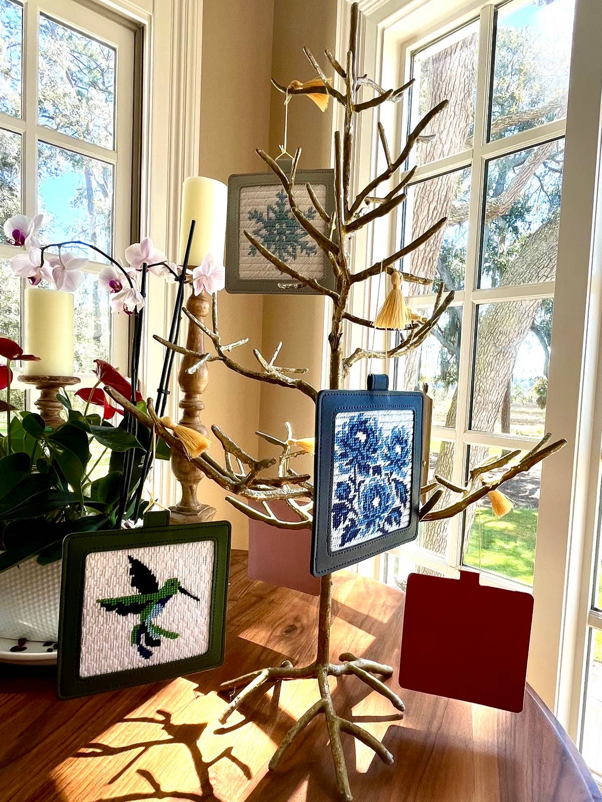 Vegan Leather 4x4 Ornaments