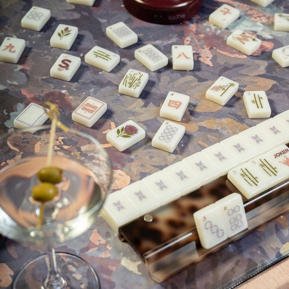 Anders Ruff Design Co. Brownstone Bloom Mahjong Mat (Ships 11/23)