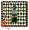 Festive Fall Pumpkin 31.5" with mat bag, Mahjong Mats Premium 3mm Neoprene