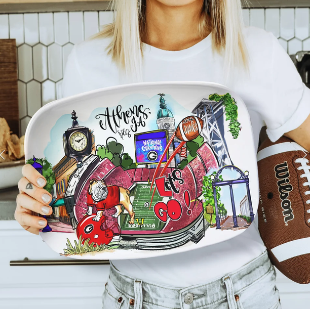 Georgia Football Serving Platter