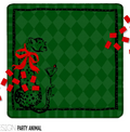 Holiday Party Animal 31.5" Mahjong Mat with mat bag Premium 3mm Neoprene