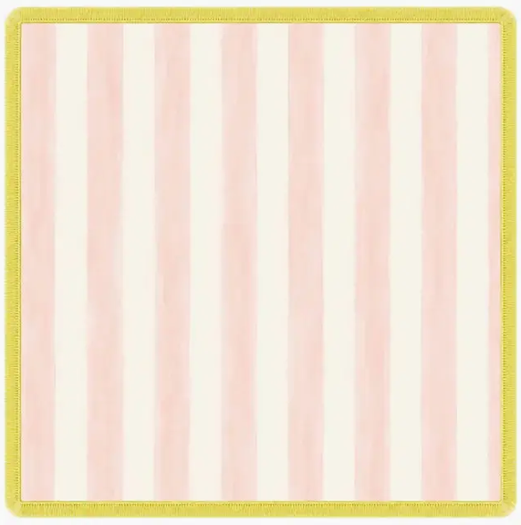 Tala - Cabana Mahjong Mat - Pink & Ivory with Citrus Fringe