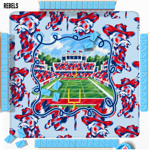 Rebels 31.5" Mahjong Mat with mat bag College Football Stadiums Premium 3mm Neoprene