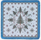 Tala - Sweater Weather - Holiday Mahjong Mat with Winter Blue Fringe
