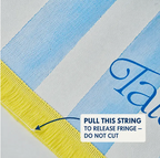 Tala - Cabana Mahjong Mat - Pink & Ivory with Citrus Fringe