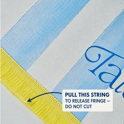 Tala - Sweater Weather - Holiday Mahjong Mat with Winter Blue Fringe