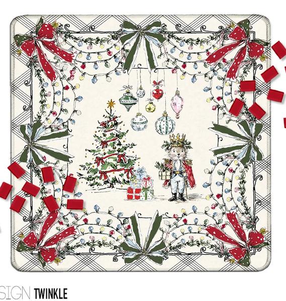 Holiday Twinkle 31.5" Mahjong Mat with mat bag Premium 3mm Neoprene